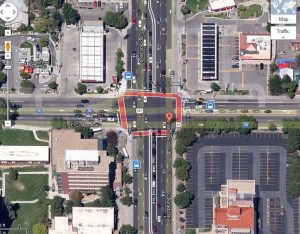 Google Maps with Red crosswalks_Denver